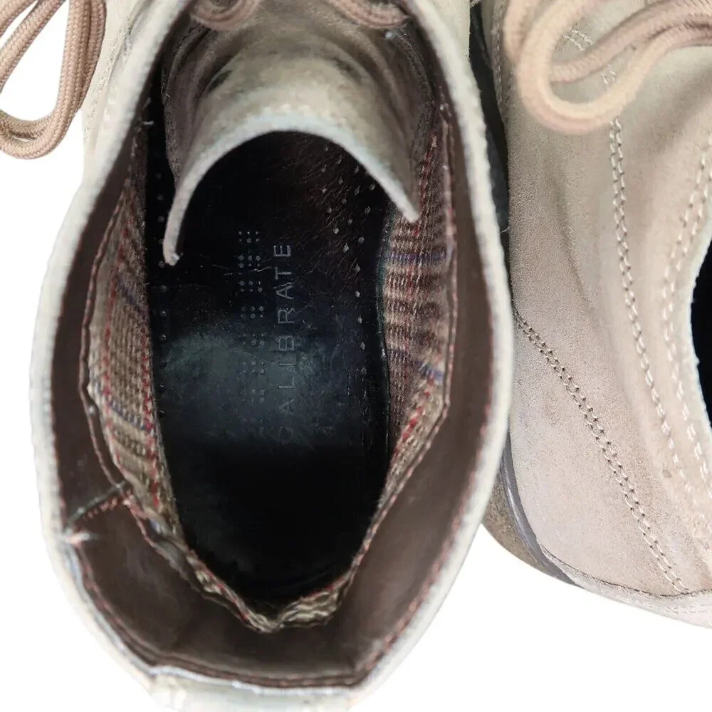 Calibrate Shoes Mens 9 Chukka Boots Leather Classic Lace Up Mid Lifestyle Brown